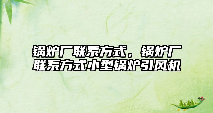 鍋爐廠聯(lián)系方式，鍋爐廠聯(lián)系方式小型鍋爐引風(fēng)機(jī)