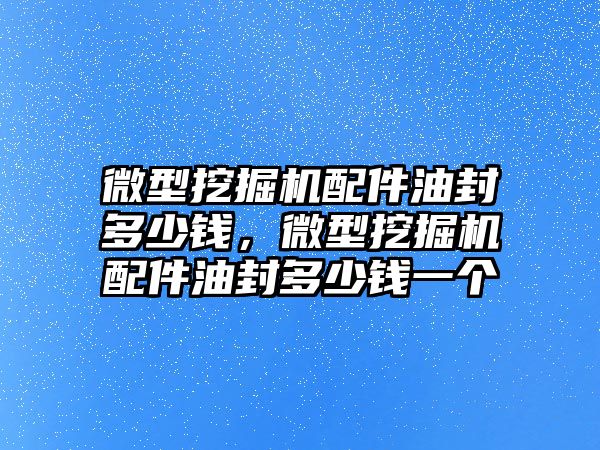 微型挖掘機配件油封多少錢，微型挖掘機配件油封多少錢一個