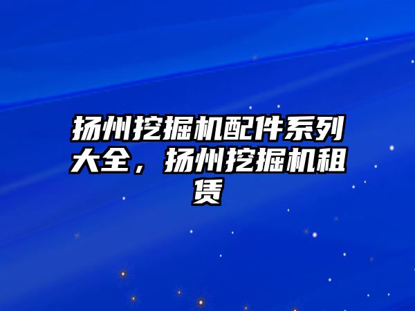 揚州挖掘機配件系列大全，揚州挖掘機租賃