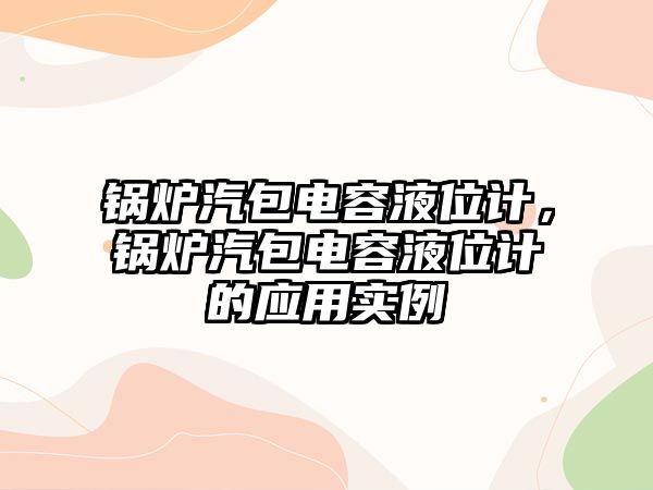 鍋爐汽包電容液位計，鍋爐汽包電容液位計的應(yīng)用實例