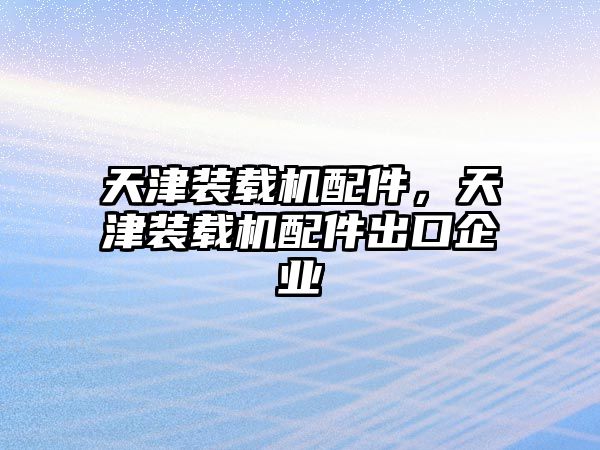 天津裝載機(jī)配件，天津裝載機(jī)配件出口企業(yè)