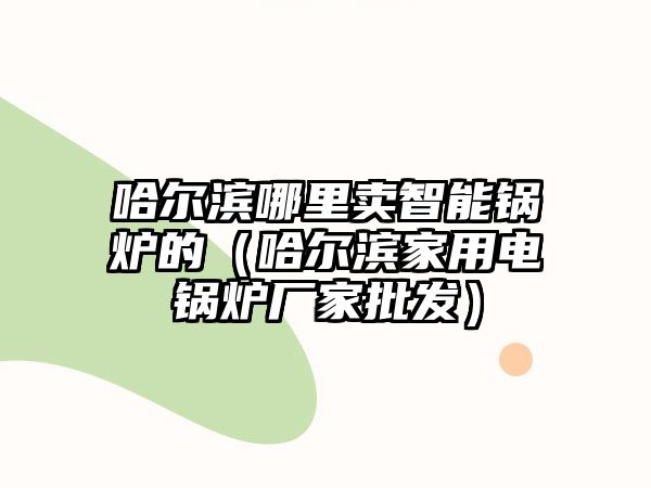 哈爾濱哪里賣智能鍋爐的（哈爾濱家用電鍋爐廠家批發(fā)）