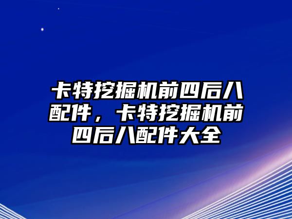 卡特挖掘機(jī)前四后八配件，卡特挖掘機(jī)前四后八配件大全