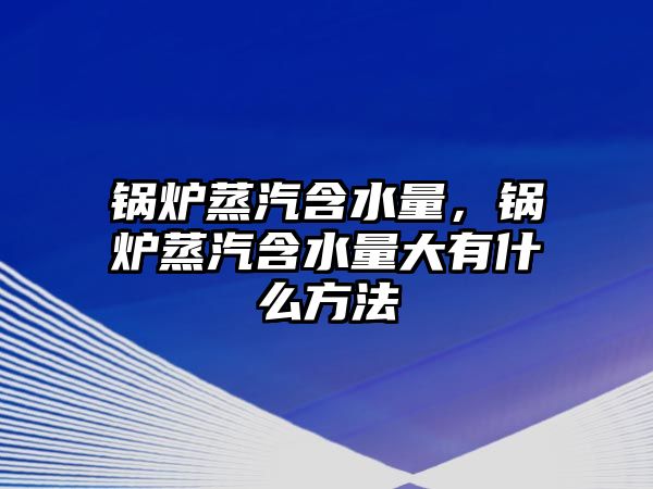 鍋爐蒸汽含水量，鍋爐蒸汽含水量大有什么方法