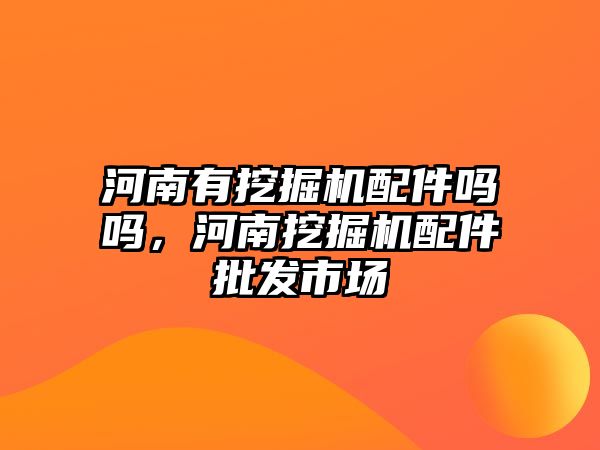 河南有挖掘機(jī)配件嗎嗎，河南挖掘機(jī)配件批發(fā)市場