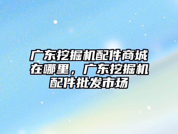 廣東挖掘機配件商城在哪里，廣東挖掘機配件批發(fā)市場