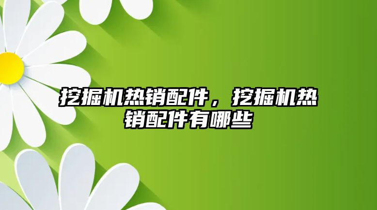 挖掘機熱銷配件，挖掘機熱銷配件有哪些