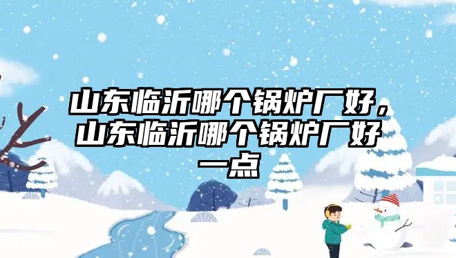 山東臨沂哪個鍋爐廠好，山東臨沂哪個鍋爐廠好一點