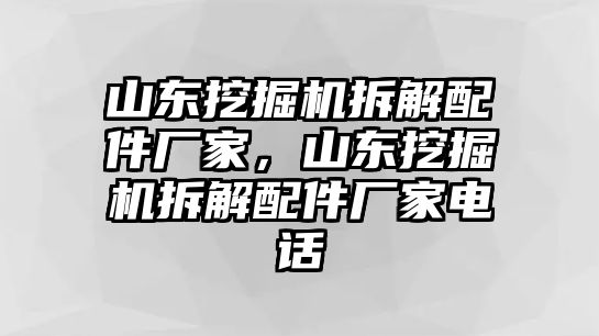 山東挖掘機拆解配件廠家，山東挖掘機拆解配件廠家電話