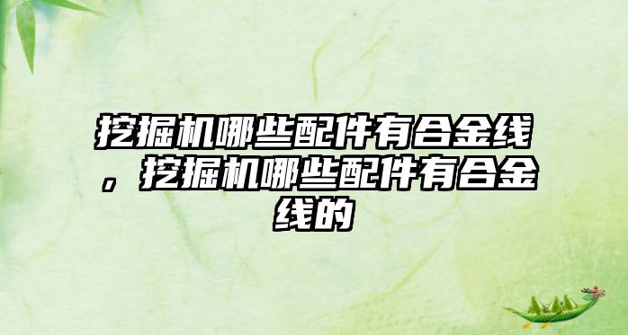 挖掘機哪些配件有合金線，挖掘機哪些配件有合金線的