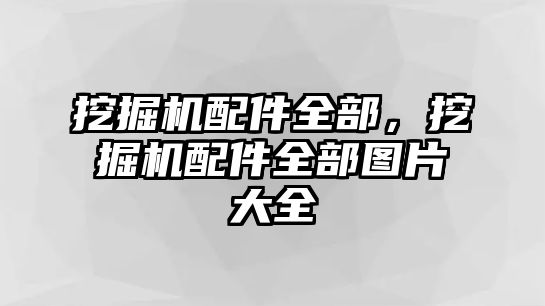 挖掘機配件全部，挖掘機配件全部圖片大全