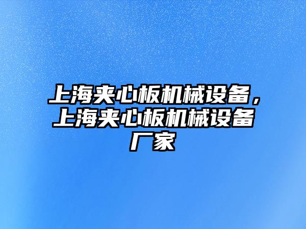 上海夾心板機(jī)械設(shè)備，上海夾心板機(jī)械設(shè)備廠家