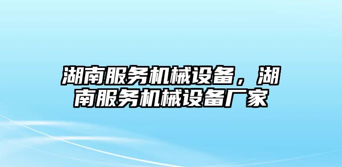 湖南服務(wù)機(jī)械設(shè)備，湖南服務(wù)機(jī)械設(shè)備廠家