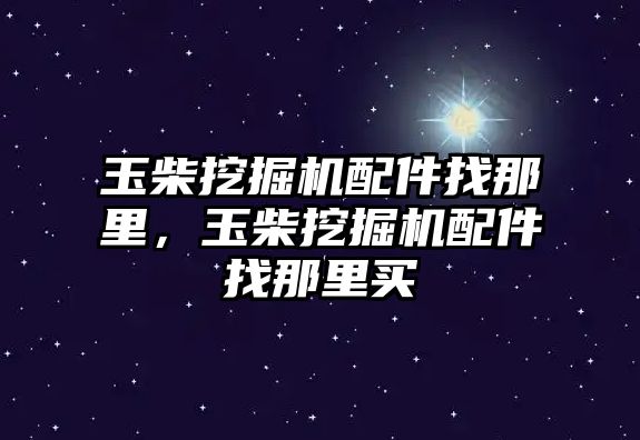 玉柴挖掘機配件找那里，玉柴挖掘機配件找那里買