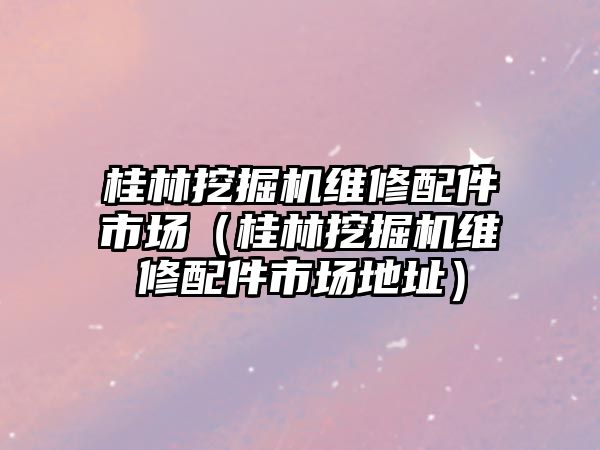 桂林挖掘機維修配件市場（桂林挖掘機維修配件市場地址）