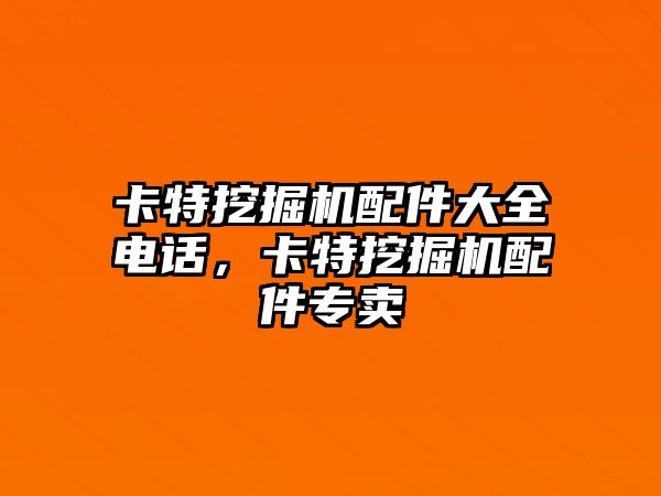 卡特挖掘機配件大全電話，卡特挖掘機配件專賣