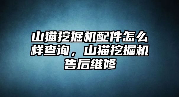 山貓挖掘機(jī)配件怎么樣查詢，山貓挖掘機(jī)售后維修