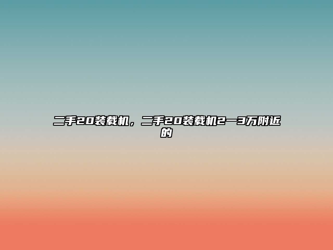 二手20裝載機，二手20裝載機2一3萬附近的