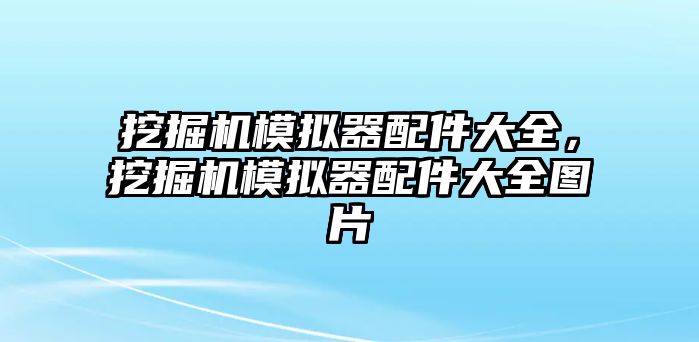 挖掘機(jī)模擬器配件大全，挖掘機(jī)模擬器配件大全圖片