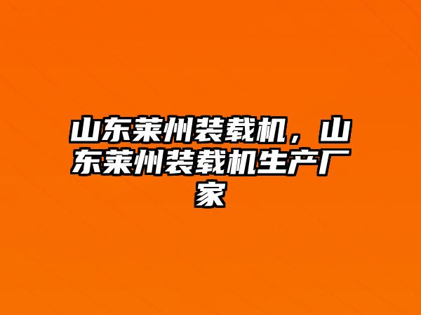 山東萊州裝載機(jī)，山東萊州裝載機(jī)生產(chǎn)廠家