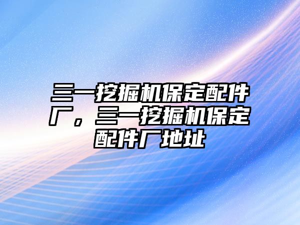 三一挖掘機(jī)保定配件廠，三一挖掘機(jī)保定配件廠地址