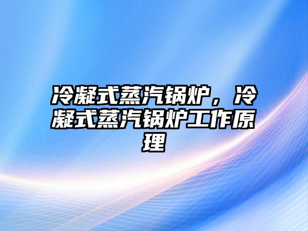 冷凝式蒸汽鍋爐，冷凝式蒸汽鍋爐工作原理