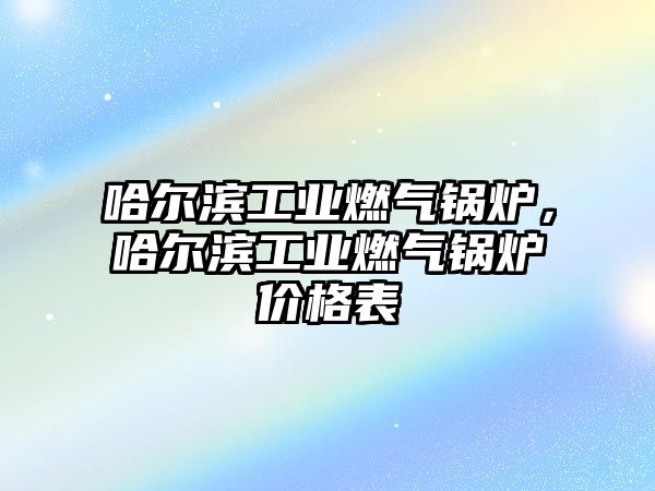 哈爾濱工業(yè)燃氣鍋爐，哈爾濱工業(yè)燃氣鍋爐價格表