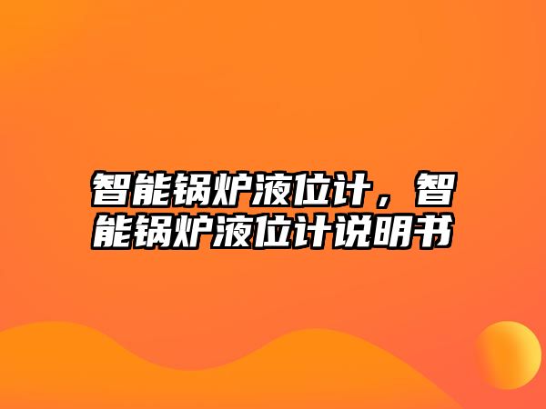 智能鍋爐液位計，智能鍋爐液位計說明書