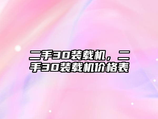 二手30裝載機，二手30裝載機價格表