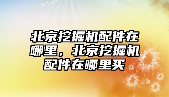 北京挖掘機配件在哪里，北京挖掘機配件在哪里買