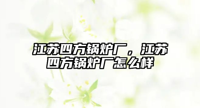 江蘇四方鍋爐廠，江蘇四方鍋爐廠怎么樣