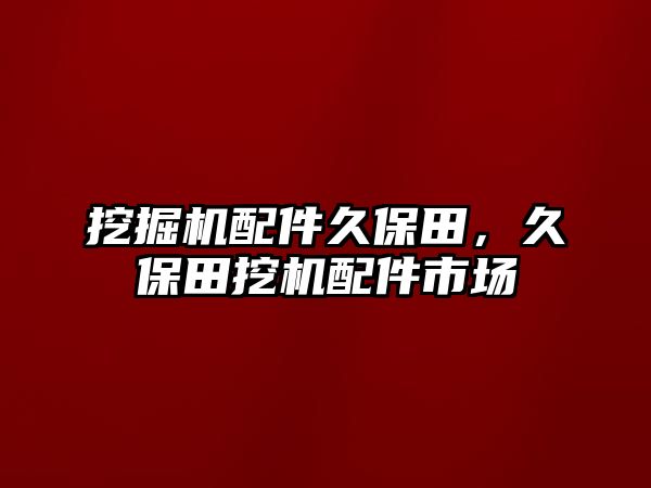 挖掘機配件久保田，久保田挖機配件市場