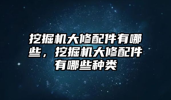 挖掘機大修配件有哪些，挖掘機大修配件有哪些種類