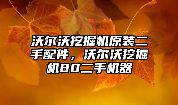 沃爾沃挖掘機原裝二手配件，沃爾沃挖掘機80二手機器