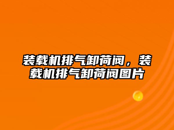 裝載機排氣卸荷閥，裝載機排氣卸荷閥圖片