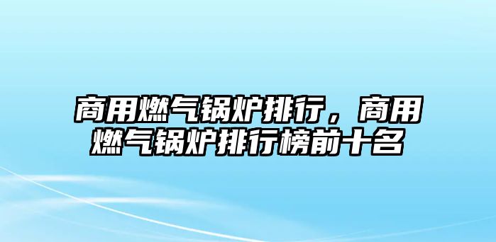 商用燃?xì)忮仩t排行，商用燃?xì)忮仩t排行榜前十名