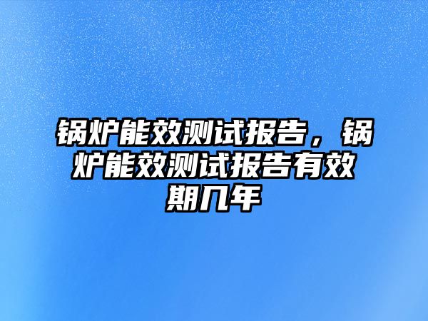 鍋爐能效測試報告，鍋爐能效測試報告有效期幾年