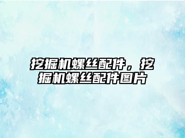 挖掘機螺絲配件，挖掘機螺絲配件圖片