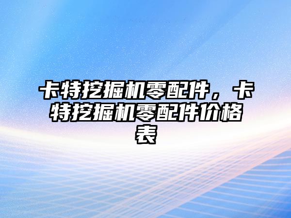 卡特挖掘機(jī)零配件，卡特挖掘機(jī)零配件價(jià)格表