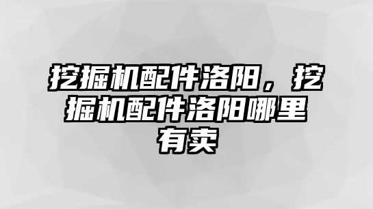 挖掘機配件洛陽，挖掘機配件洛陽哪里有賣