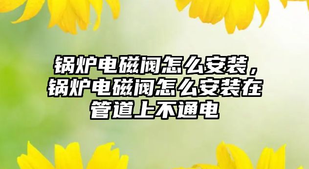 鍋爐電磁閥怎么安裝，鍋爐電磁閥怎么安裝在管道上不通電