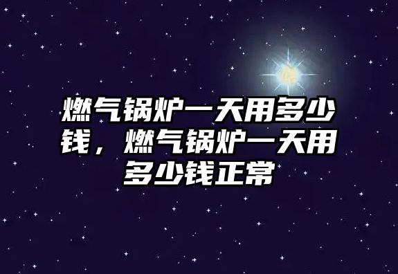 燃?xì)忮仩t一天用多少錢，燃?xì)忮仩t一天用多少錢正常