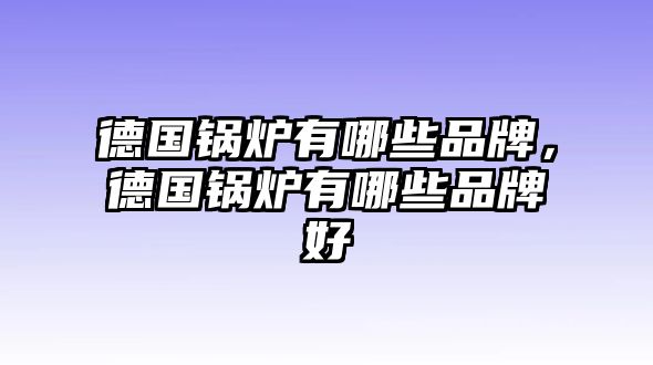 德國(guó)鍋爐有哪些品牌，德國(guó)鍋爐有哪些品牌好