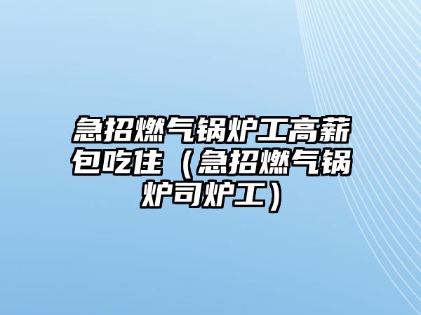 急招燃?xì)忮仩t工高薪包吃?。闭腥?xì)忮仩t司爐工）