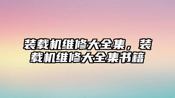 裝載機維修大全集，裝載機維修大全集書籍