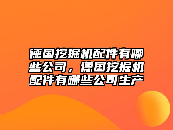 德國(guó)挖掘機(jī)配件有哪些公司，德國(guó)挖掘機(jī)配件有哪些公司生產(chǎn)