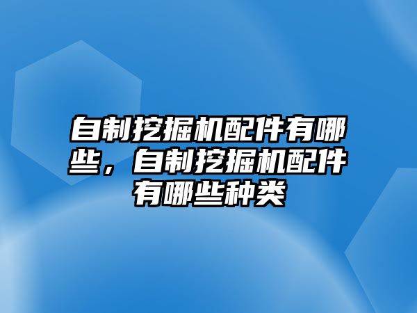 自制挖掘機(jī)配件有哪些，自制挖掘機(jī)配件有哪些種類