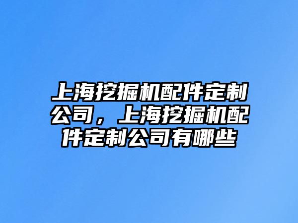 上海挖掘機配件定制公司，上海挖掘機配件定制公司有哪些