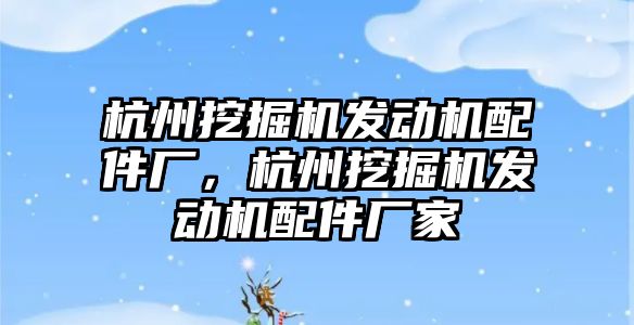 杭州挖掘機發(fā)動機配件廠，杭州挖掘機發(fā)動機配件廠家