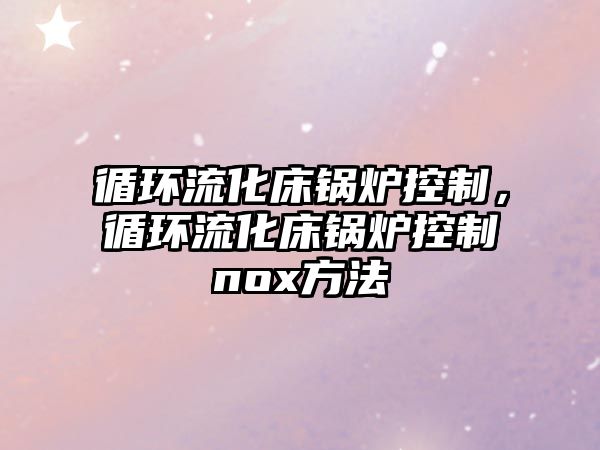 循環(huán)流化床鍋爐控制，循環(huán)流化床鍋爐控制nox方法